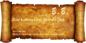 Bartakovics Boróka névjegykártya